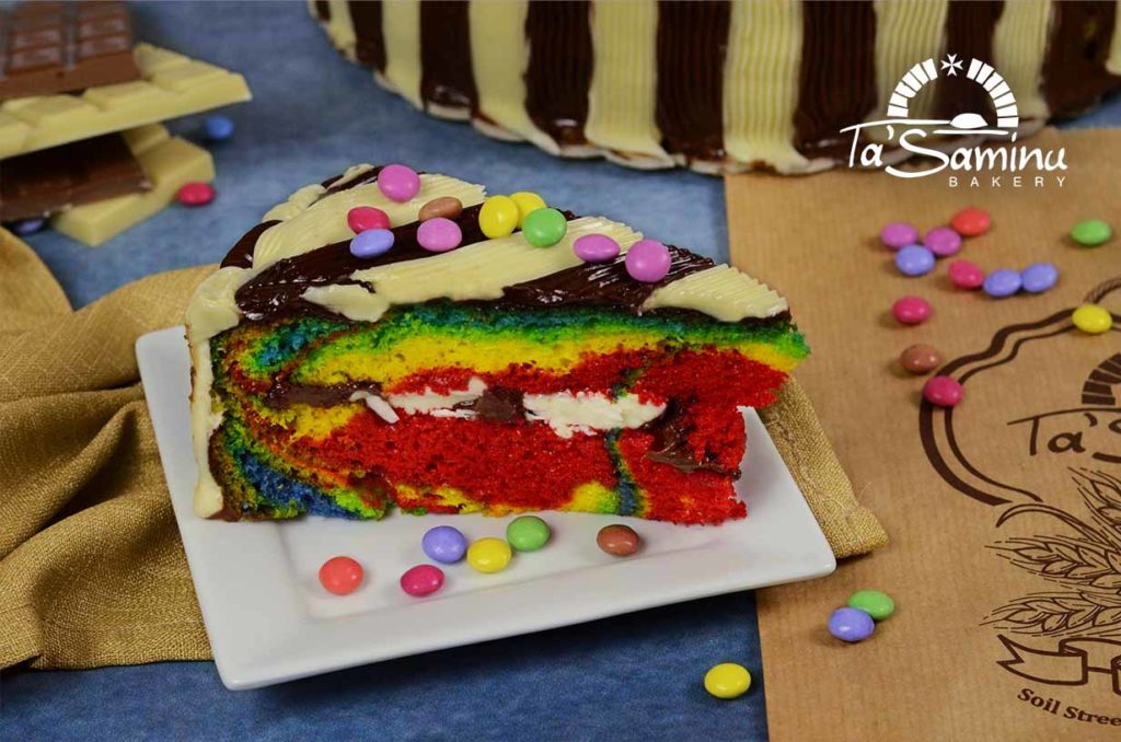 Rainbow Cake Portion