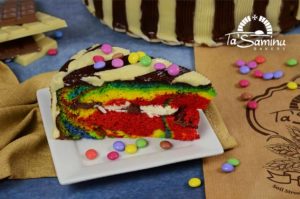 Rainbow Cake Portion