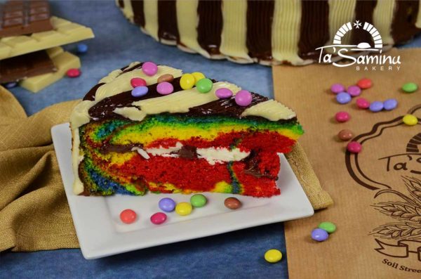 Rainbow Cake Portion